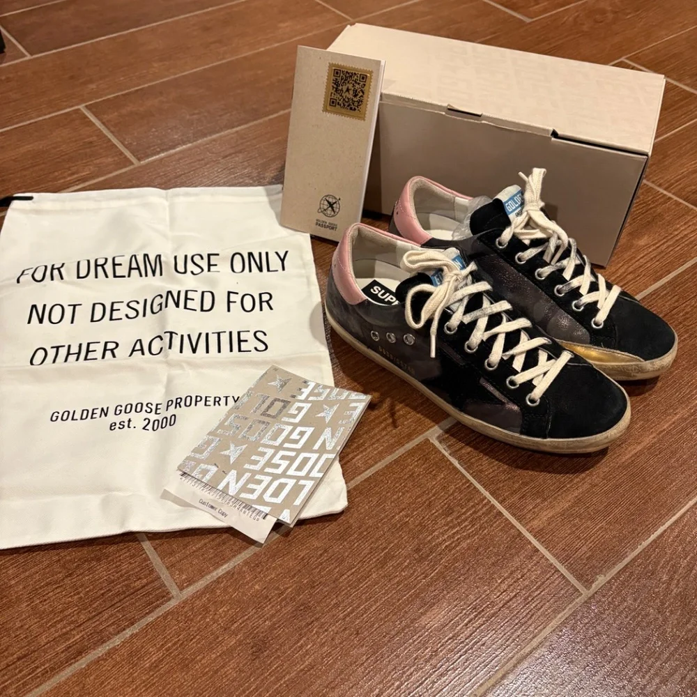 authentic golden goose superstar sneakers dark grey camouflage color size 37 - Picture 10 of 10